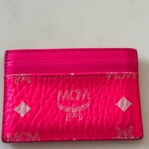 MCM Neon Pink Card Holder